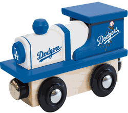 Los Angeles Dodgers Wood Train Engine