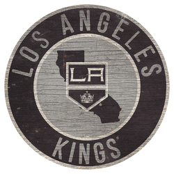 Los Angeles Kings 12in. Circle w/State Sign