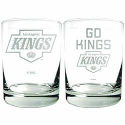 Los Angeles Kings 2pc Rocks Glass Set
