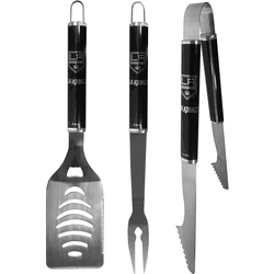 Los Angeles Kings 3 pc Steel BBQ Set in Black