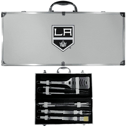 Los Angeles Kings 8 pc Stainless Steel BBQ Set w/Metal Case