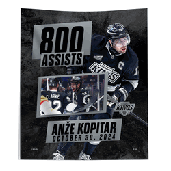 Los Angeles Kings Anze Kopitar NHL 800 Assist Milestone Wall Hanging 50x60 Inches