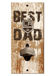 Los Angeles Kings Best Dad Bottle Opener   Wood Sign