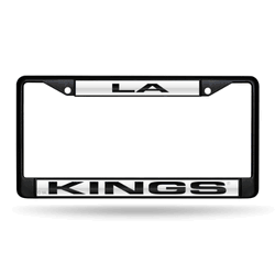 Los Angeles Kings Black 12" x 6" Black Laser Cut Chrome Frame