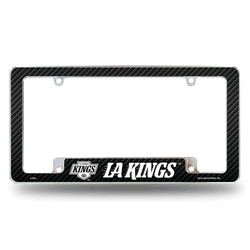 Los Angeles Kings Black 12" x 6" Chrome All Over Automotive License Plate Frame