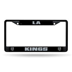 Los Angeles Kings Black Black Chrome Frame with Plastic Inserts 12" x 6" Car/Truck Auto Accessory