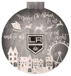 Los Angeles Kings Christmas Village 12in Wall Art