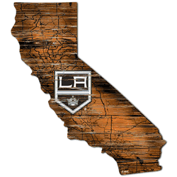 Los Angeles Kings Distressed State Cutout Sign