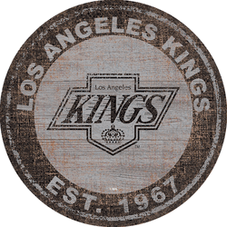 Los Angeles Kings Heritage 24" Distressed Round Sign