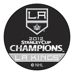 Los Angeles Kings Hockey Puck Rug - 27in. Diameter, 2012 NHL Stanley Cup Champions