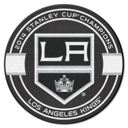Los Angeles Kings Hockey Puck Rug - 27in. Diameter, 2014 NHL Stanley Cup Champions