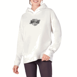 Los Angeles Kings NHL Kadi Hoodie with Zipper Pockets White Medium