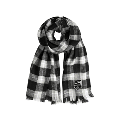 Los Angeles Kings Plaid Blanket Scarf BL-GRY