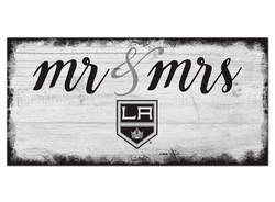 Los Angeles Kings Script Mr & Mrs 6x12 Sign