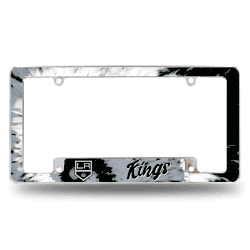 Los Angeles Kings Tie Dye 12" x 6" Chrome All Over Automotive License Plate Frame for Car/Truck/SUV