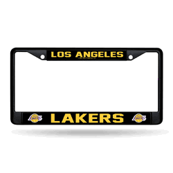 Los Angeles Lakers  12" x 6" Chrome Frame With Decal Inserts