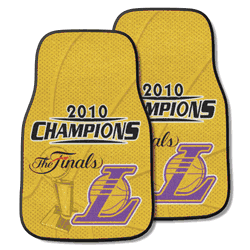 Los Angeles Lakers 2010 NBA Champions Front Carpet Car Mat Set - 2 Pieces