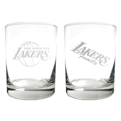 Los Angeles Lakers 2pc Rocks Glass Set