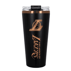 Los Angeles Lakers 32oz Black and Copper Big Slim with Straw