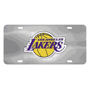 Los Angeles Lakers 3D Stainless Steel License Plate