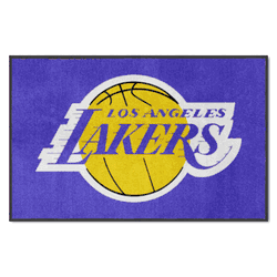 Los Angeles Lakers 4X6 High-Traffic Mat with Durable Rubber Backing - Landscape Orientation