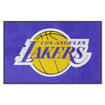 Los Angeles Lakers 4X6 High-Traffic Mat with Durable Rubber Backing - Landscape Orientation