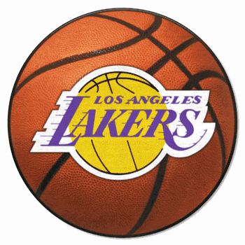 Los Angeles Lakers Basketball Rug - 27in. Diameter