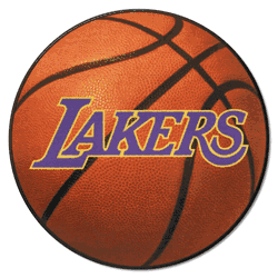 Los Angeles Lakers Basketball Rug - 27in. Diameter