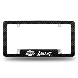 Los Angeles Lakers Black 12" x 6" Chrome All Over Automotive License Plate Frame