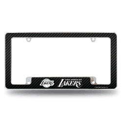 Los Angeles Lakers Black 12" x 6" Chrome All Over Automotive License Plate Frame for Car/Truck/SUV