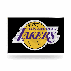Los Angeles Lakers Black 3' x 5' Banner Flag