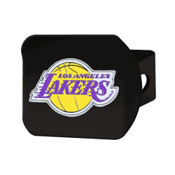 Los Angeles Lakers Black Metal Hitch Cover - 3D Color Emblem