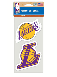 Los Angeles Lakers Decal 4x4 Perfect Cut Set of 2