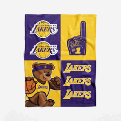 Los Angeles Lakers NBA Domino Swaddle Blanket 40x50 inches