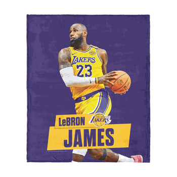 Los Angeles Lakers NBA Lebron James Silk Touch Throw Blanket 50 x 60 inches