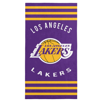 Los Angeles Lakers NBA Stripes Beach Towel 30 x 60 inches
