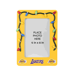 Los Angeles Lakers Picture Frame with Holiday Lights