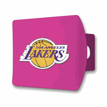 Los Angeles Lakers Pink Metal Hitch Cover with  3D Color Emblem