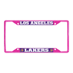 Los Angeles Lakers Pink Metal License Plate Frame - 6.25"x12.25"