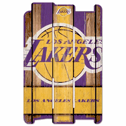 Los Angeles Lakers Sign 11x17 Wood Fence Style