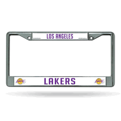 Los Angeles Lakers Standard Chrome Frame with Plastic Inserts 12" x 6" Car/Truck Auto Accessory