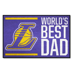 Los Angeles Lakers Starter Mat Accent Rug - 19in. x 30in. World's Best Dad Starter Mat
