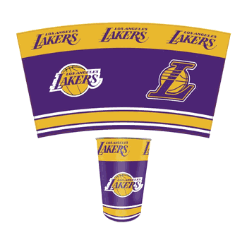 Los Angeles Lakers Wastebasket 3.3 Gallon Tin