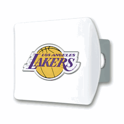 Los Angeles Lakers White Metal Hitch Cover with  3D Color Emblem