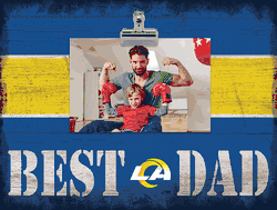 Los Angeles Rams 10" x 8" Best Dad with Stripe Clip Frame