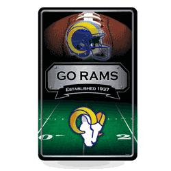 Los Angeles Rams  11" x 17" Metal Home Dcor Sign