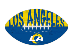 Los Angeles Rams 12" Football Cutout Sign with City Name