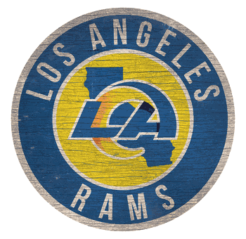 Los Angeles Rams 12 in. Circle w/ State Sign