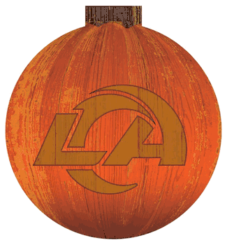 Los Angeles Rams 12 in. Halloween Pumpkin Sign