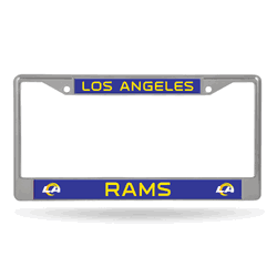 Los Angeles Rams  12" x 6" Chrome Frame With Decal Inserts